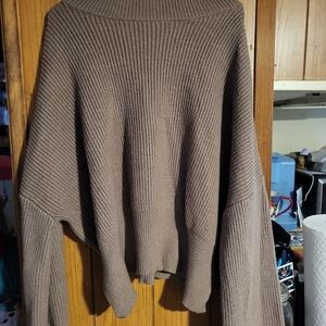 Sincerely Jules Taupe Ribbed Knit Sweater